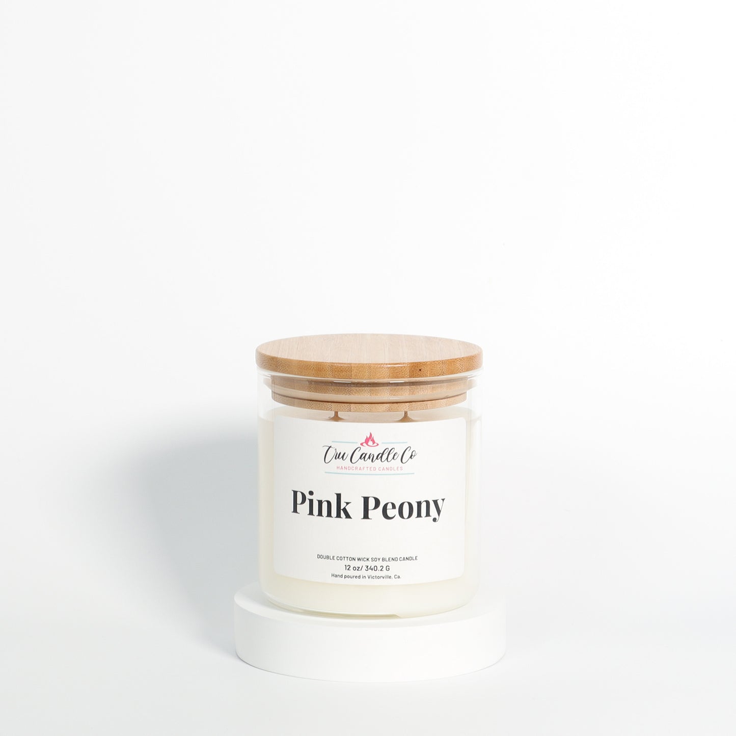 Peony candle with cherry blossom and magnolias, a perfect floral candle for spring time