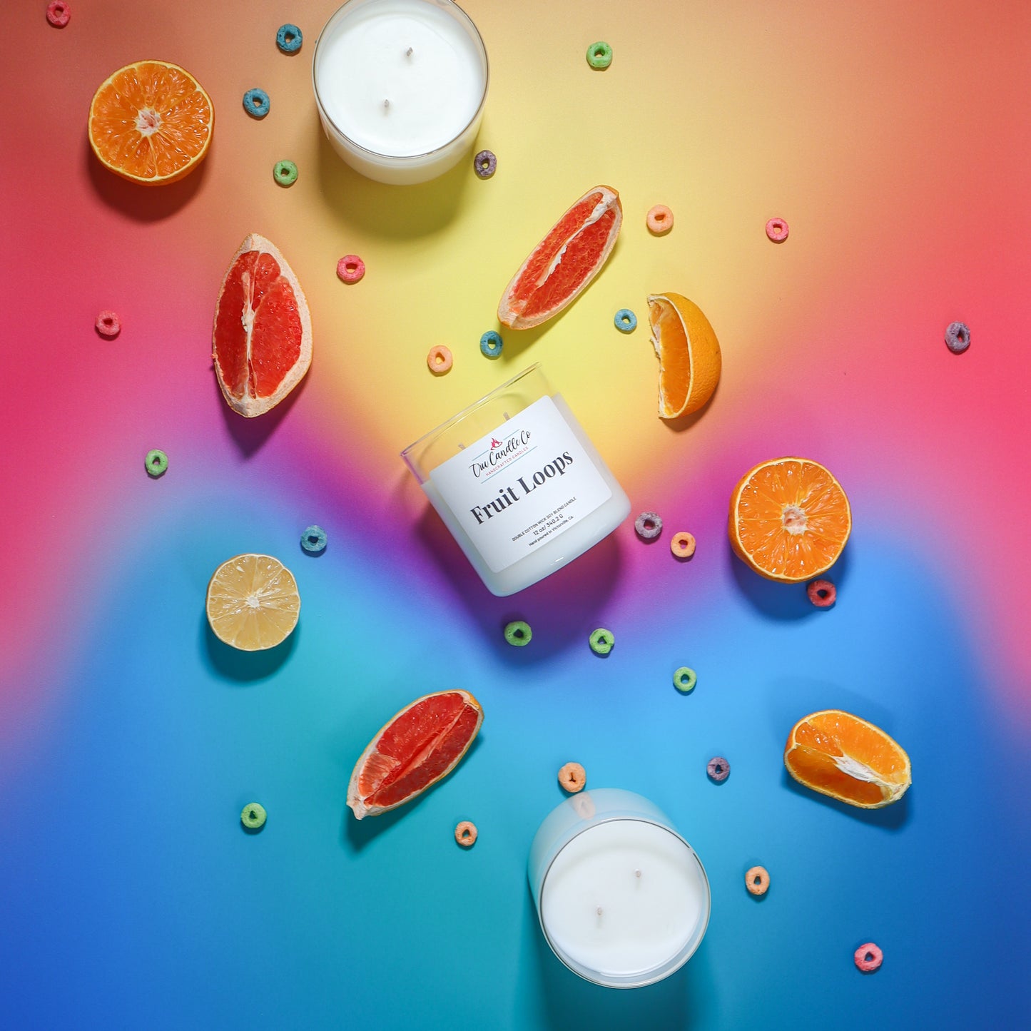 fruit loops candle with citrus notes that makes this the best cereal candle or citrus candle. 