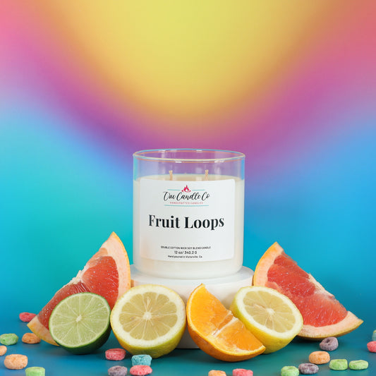 fruit loops candle with citrus notes that makes this the best cereal candle or citrus candle. 