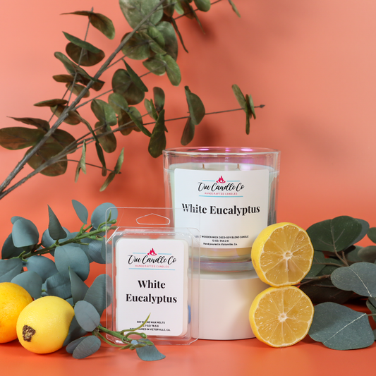 eucalyptus spearmint candle, wax melts and candles